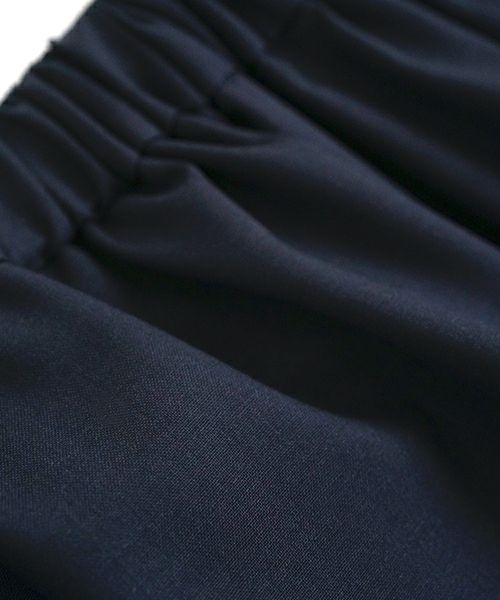 Mochi モチ flare wide pants [ma23-pt-01/deep blue] フレアーワイドパンツ