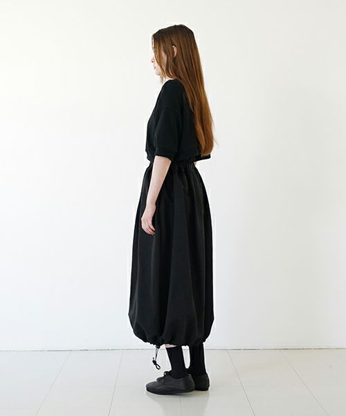 Mochi モチ balloon long skirt [ma24-sk-01/black] バルーンロングスカート