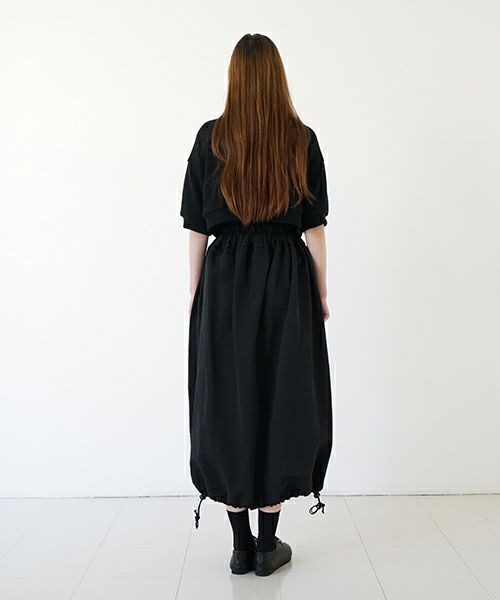Mochi モチ balloon long skirt [ma24-sk-01/black] バルーンロングスカート