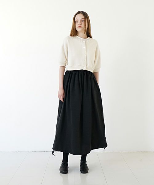 Mochi モチ balloon long skirt [ma24-sk-01/black] バルーンロングスカート