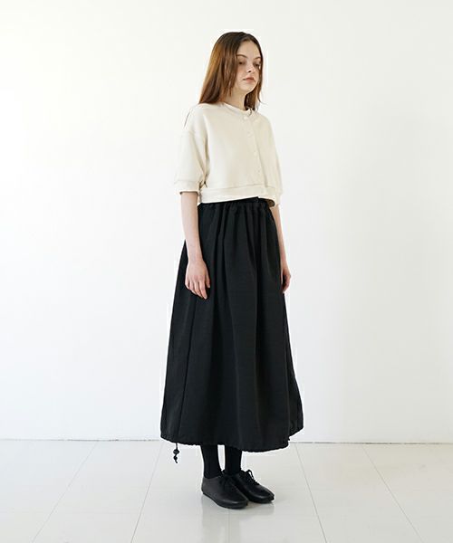 Mochi モチ balloon long skirt [ma24-sk-01/black] バルーンロングスカート