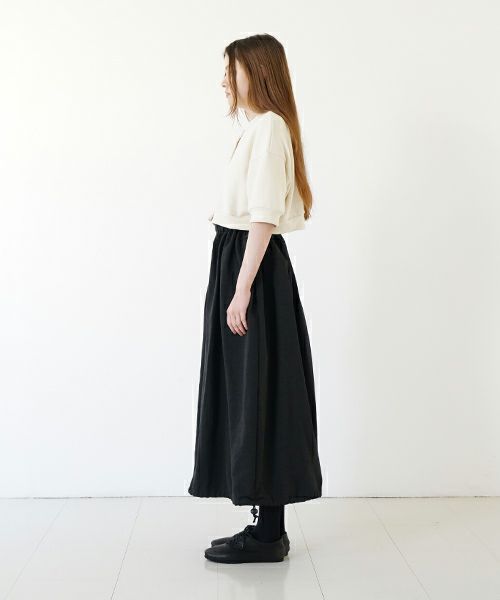 Mochi モチ balloon long skirt [ma24-sk-01/black] バルーンロングスカート