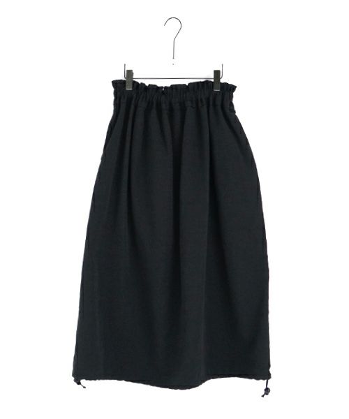 Mochi モチ balloon long skirt [ma24-sk-01/black] バルーンロングスカート