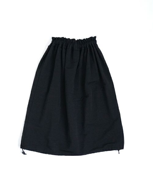 Mochi モチ balloon long skirt [ma24-sk-01/black] バルーンロングスカート