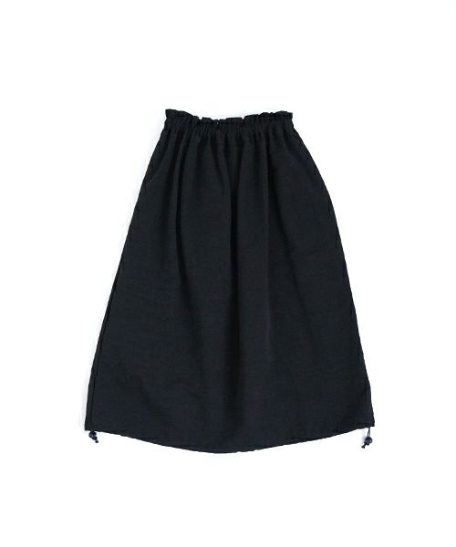 Mochi モチ balloon long skirt [ma24-sk-01/black] バルーンロングスカート