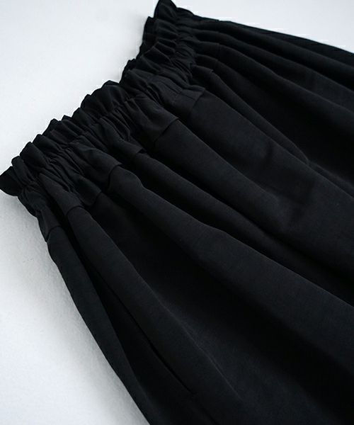 Mochi モチ balloon long skirt [ma24-sk-01/black] バルーンロングスカート