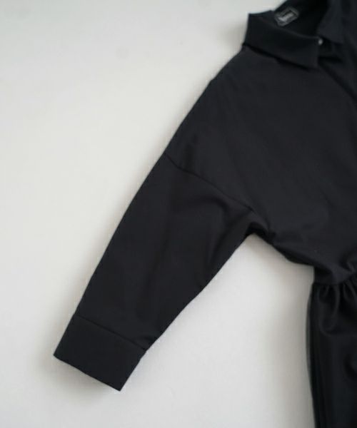 Mochi モチ tulle shirts dress[ms24-op-04/black] チュールシャツドレス