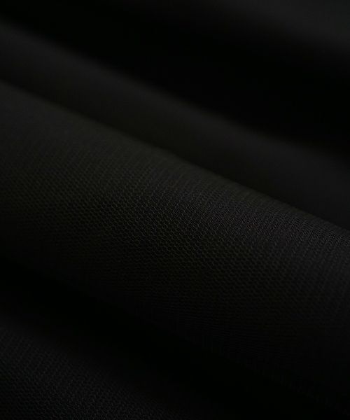 Mochi モチ tulle shirts dress[ms24-op-04/black] チュールシャツドレス
