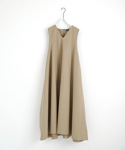Mochi モチ v-neck belt dress [ms22-op-02/beige]] Vネックベルトドレス