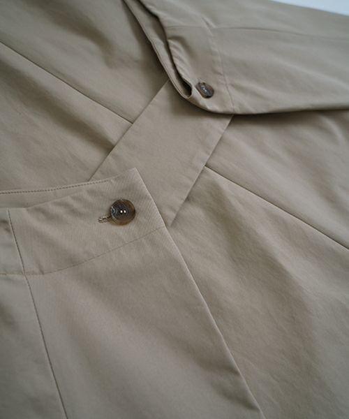 Mochi モチ v-neck belt dress [ms22-op-02/beige]] Vネックベルトドレス