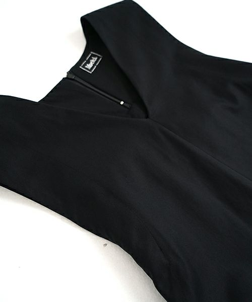 Mochi モチ v-neck belt dress [ms22-op-02/black] Vネックベルトドレス