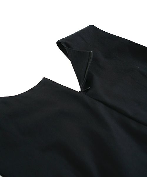 Mochi モチ v-neck belt dress [ms22-op-02/black] Vネックベルトドレス