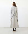 Mochi モチ v-neck belt dress [ms22-op-02/chalk] Vネックベルトドレス
