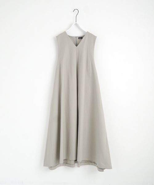 Mochi モチ v-neck belt dress [ms22-op-02/chalk] Vネックベルトドレス