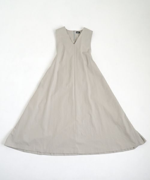 Mochi モチ v-neck belt dress [ms22-op-02/chalk] Vネックベルトドレス