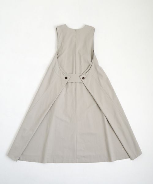 Mochi モチ v-neck belt dress [ms22-op-02/chalk] Vネックベルトドレス