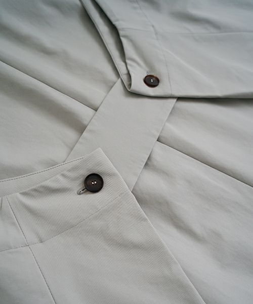 Mochi モチ v-neck belt dress [ms22-op-02/chalk] Vネックベルトドレス