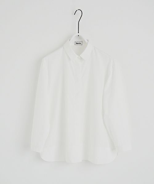 Mochi モチ tulle collar shirt [ms24-sh-01/off white] チュールカラーシャツ