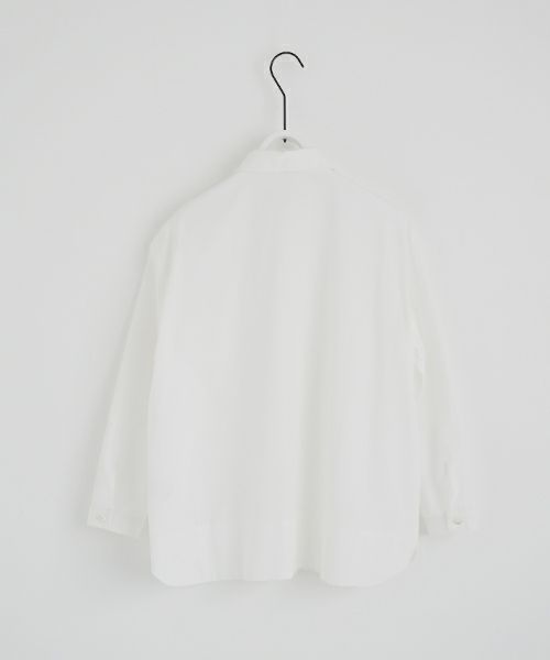 Mochi モチ tulle collar shirt [ms24-sh-01/off white] チュールカラーシャツ