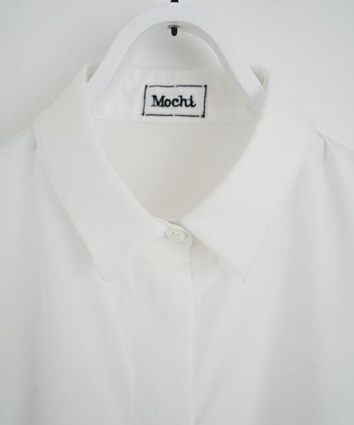 Mochi モチ tulle collar shirt [ms24-sh-01/off white] チュールカラーシャツ