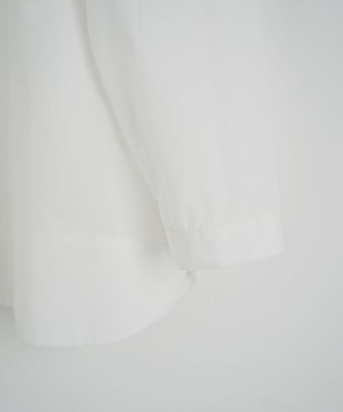 Mochi モチ tulle collar shirt [ms24-sh-01/off white] チュールカラーシャツ