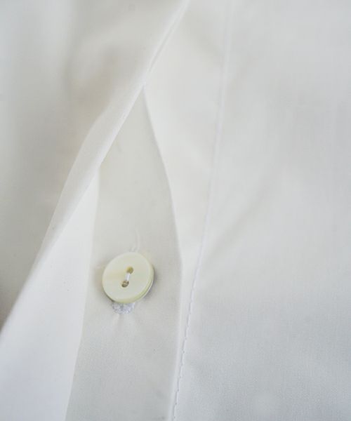 Mochi モチ tulle collar shirt [ms24-sh-01/off white] チュールカラーシャツ