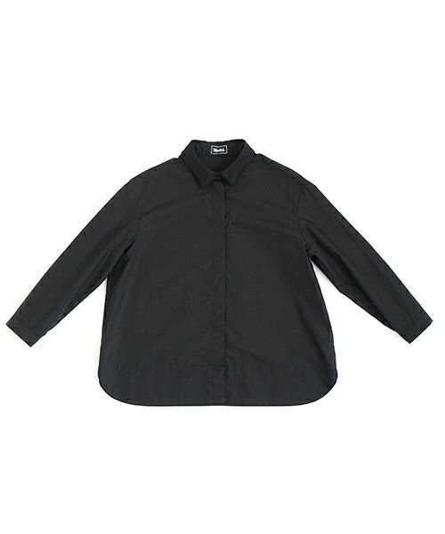 Mochi モチ tulle collar shirt [ms24-sh-01/black] チュールカラーシャツ