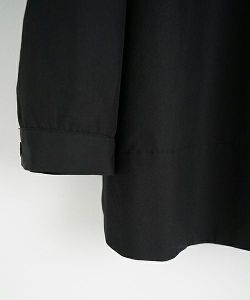 Mochi モチ tulle collar shirt [ms24-sh-01/black] チュールカラーシャツ