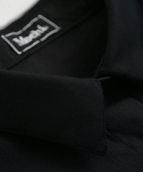 Mochi モチ tulle collar shirt [ms24-sh-01/black] チュールカラーシャツ