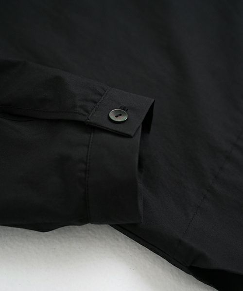 Mochi モチ tulle collar shirt [ms24-sh-01/black] チュールカラーシャツ