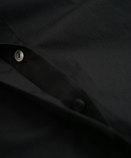 Mochi モチ tulle collar shirt [ms24-sh-01/black] チュールカラーシャツ