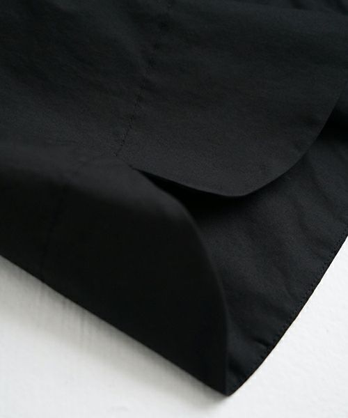 Mochi モチ tulle collar shirt [ms24-sh-01/black] チュールカラーシャツ