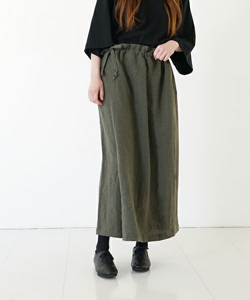 Mochi モチ  wrap pants [ma22-pt-01/dark khaki] ラップパンツ