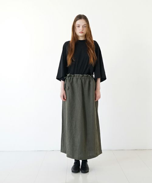 Mochi モチ  wrap pants [ma22-pt-01/dark khaki] ラップパンツ