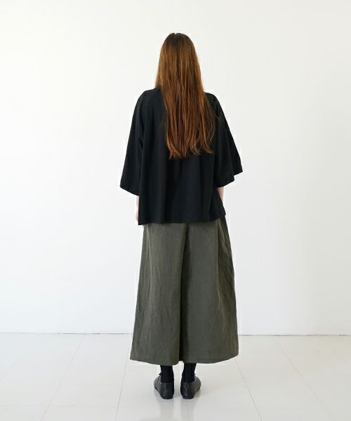 Mochi モチ  wrap pants [ma22-pt-01/dark khaki] ラップパンツ