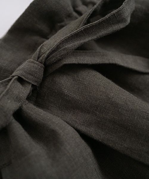 Mochi モチ  wrap pants [ma22-pt-01/dark khaki] ラップパンツ