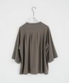 Mochi モチ tuck t-shirt [ms22-to-02/greige] タックTシャツ