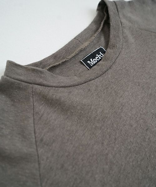 Mochi モチ tuck t-shirt [ms22-to-02/greige] タックTシャツ