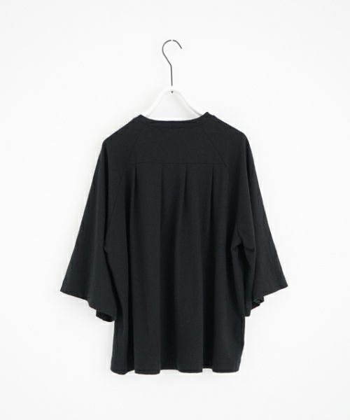 Mochi モチ tuck t-shirt [ms22-to-02/black] タックTシャツ