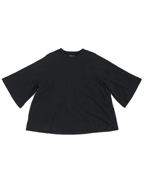 Mochi モチ tuck t-shirt [ms22-to-02/black] タックTシャツ