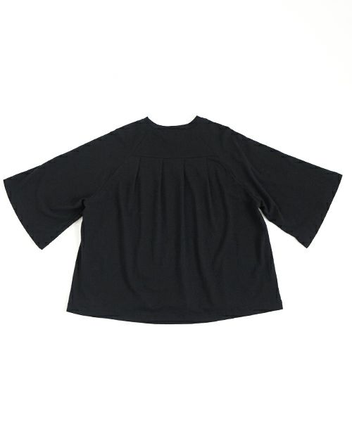 Mochi モチ tuck t-shirt [ms22-to-02/black] タックTシャツ