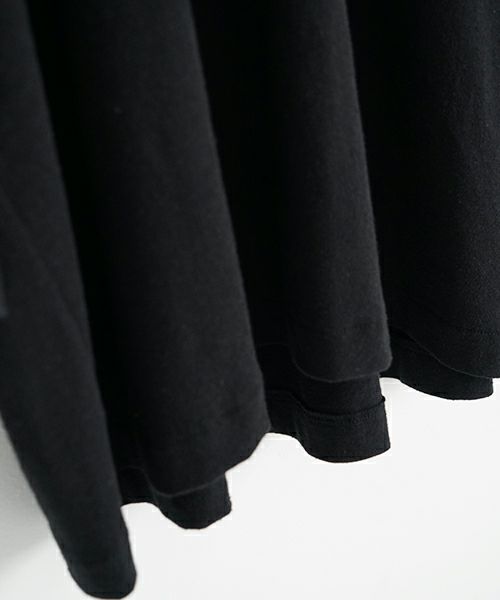 Mochi モチ tuck t-shirt [ms22-to-02/black] タックTシャツ