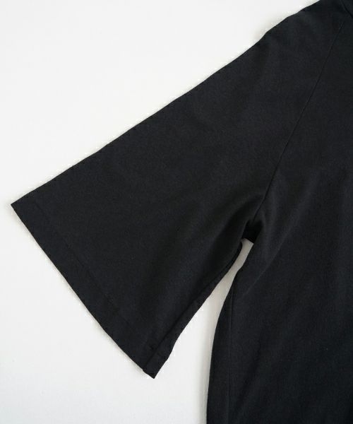 Mochi モチ tuck t-shirt [ms22-to-02/black] タックTシャツ