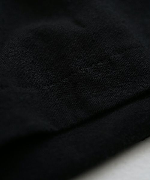 Mochi モチ tuck t-shirt [ms22-to-02/black] タックTシャツ