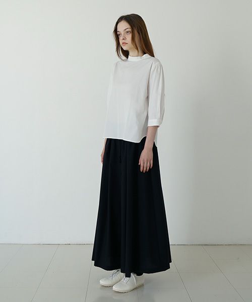 Mochi モチ gather blouse(organic cotton)[ms21-b-01/off white]