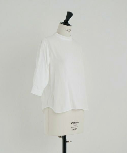 Mochi モチ gather blouse(organic cotton)[ms21-b-01/off white]