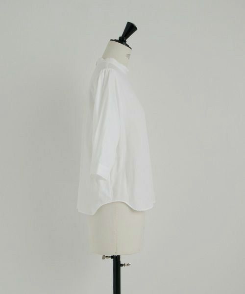 Mochi モチ gather blouse(organic cotton)[ms21-b-01/off white]