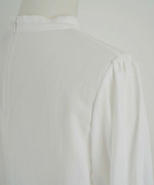 Mochi モチ gather blouse(organic cotton)[ms21-b-01/off white]