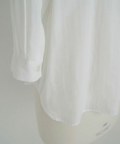 Mochi モチ gather blouse(organic cotton)[ms21-b-01/off white]