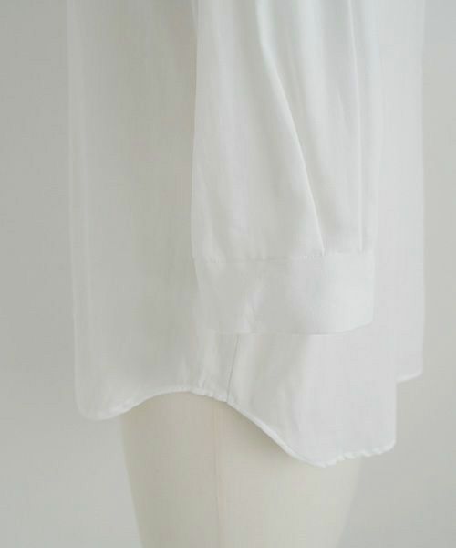 Mochi モチ gather blouse(organic cotton)[ms21-b-01/off white]
